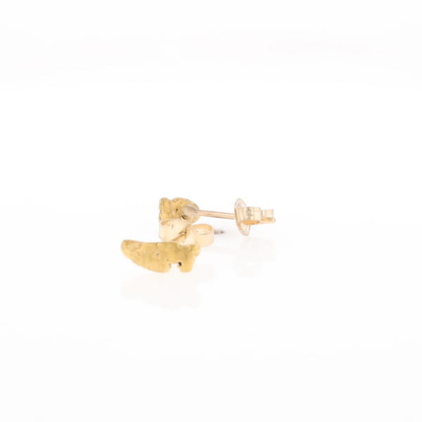 Natural Gold Nugget Stud Earrings