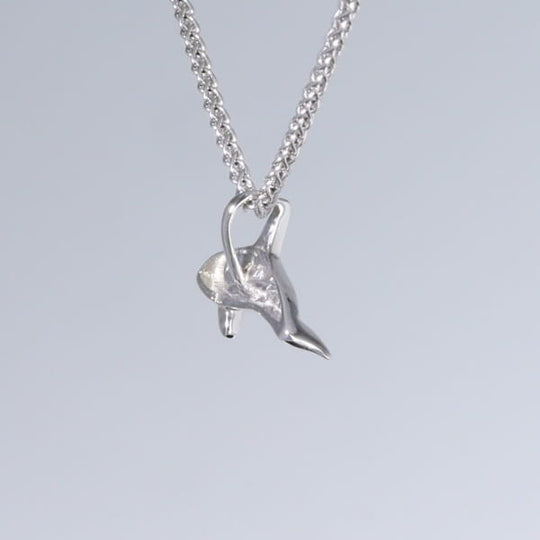 Opal Pendant Inlaid Realistic Orca Killer Whale Design