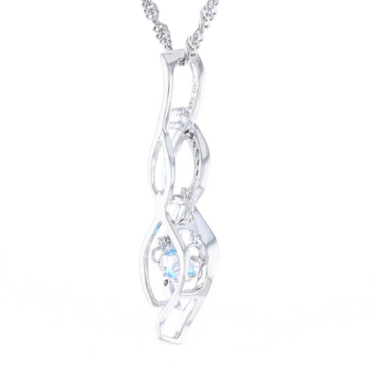 Floating Topaz Twisted Necklace