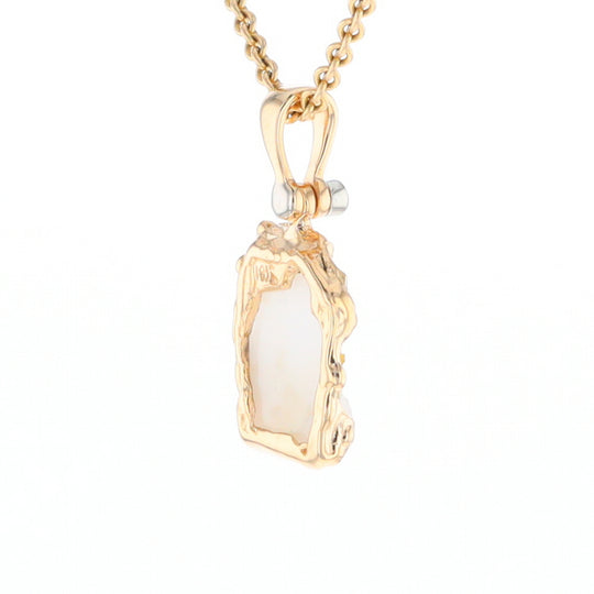 Rough Gold Quartz Freeform pendant