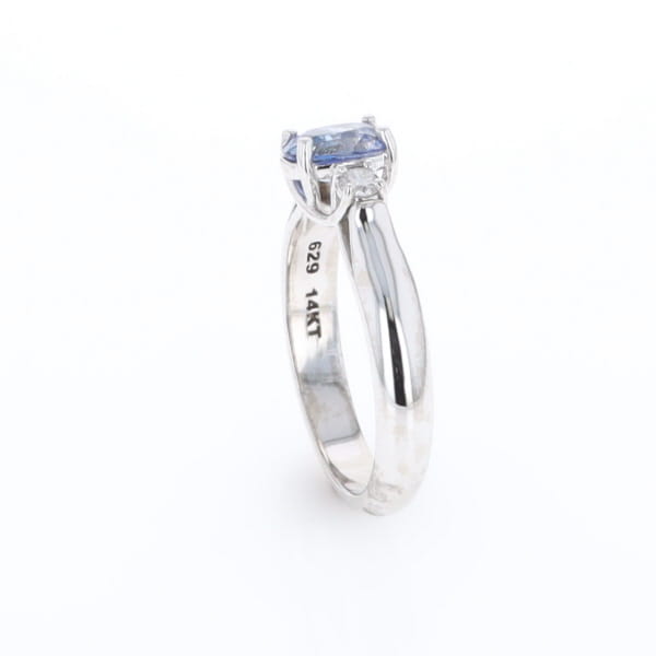 Ceylon Sapphire 3-Stone Trellis Ring