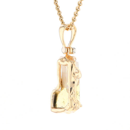 Gold Quartz Freeform Pendant (G2)