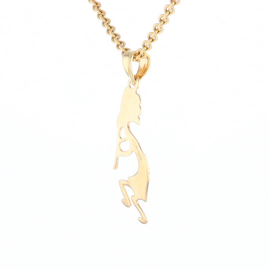 Black Hills Gold Yellow & Rose Gold Kokopelli Pendant