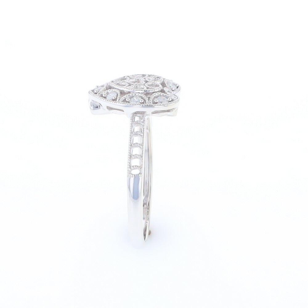 Open Heart Filigree Ring