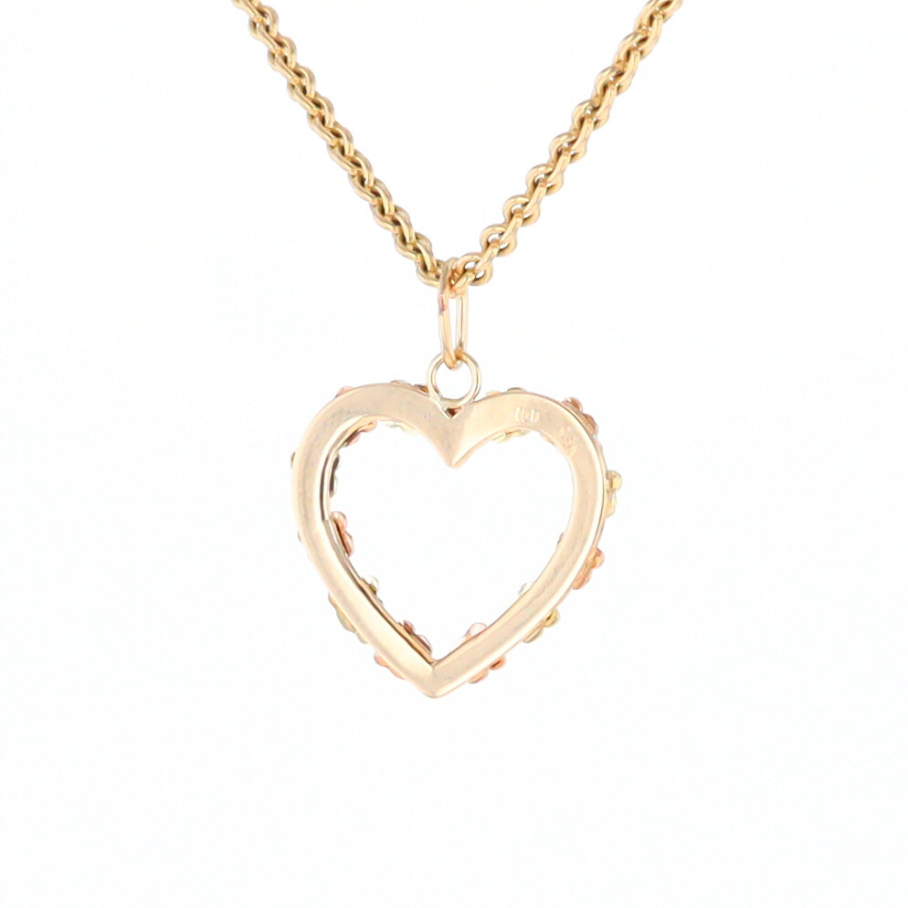 Black Hills Gold Heart Leaf Pendant