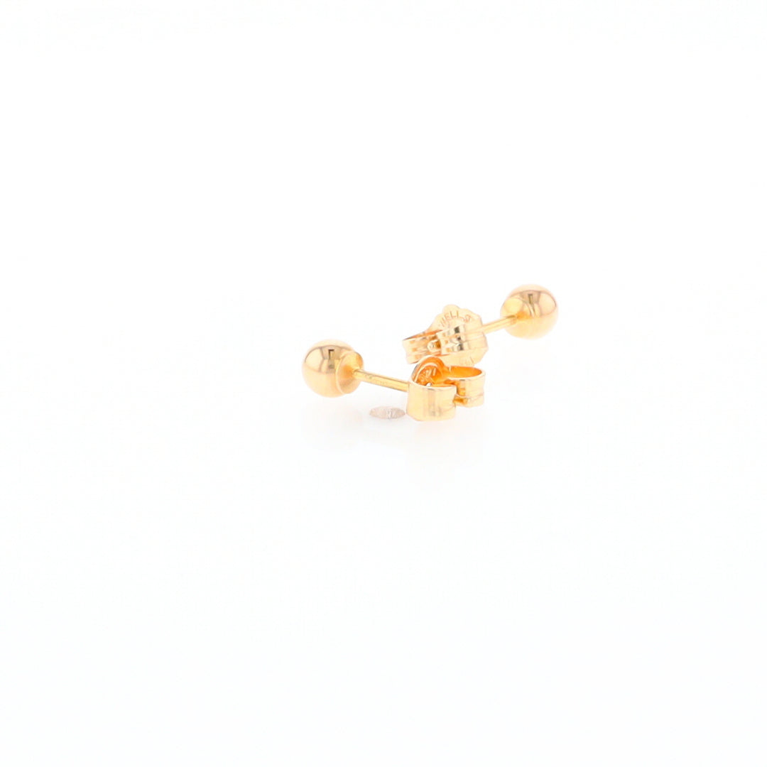 Gold Ball Stud Earrings