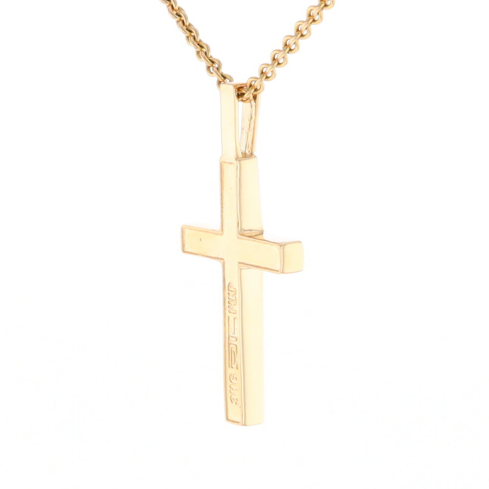 Gold Quartz Pendant 4 Section Inlaid Cross Pendant