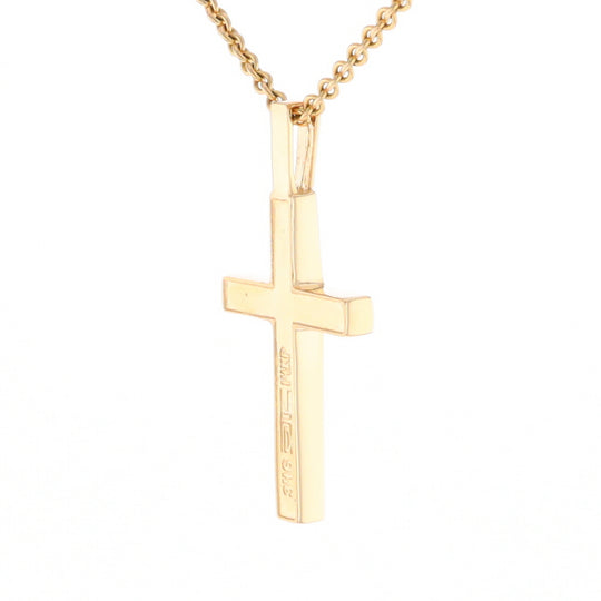 Gold Quartz Pendant 4 Section Inlaid Cross Pendant