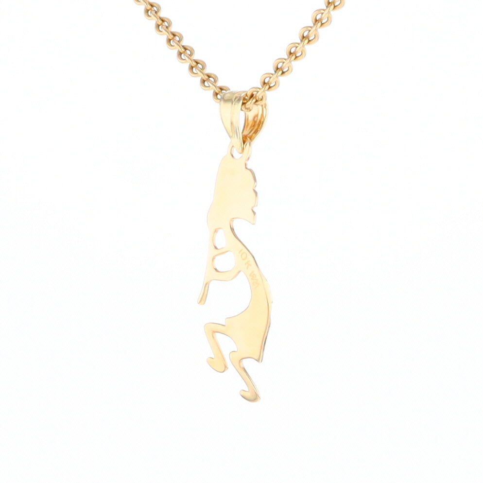 Black Hills Gold Yellow & Rose Gold Kokopelli Pendant