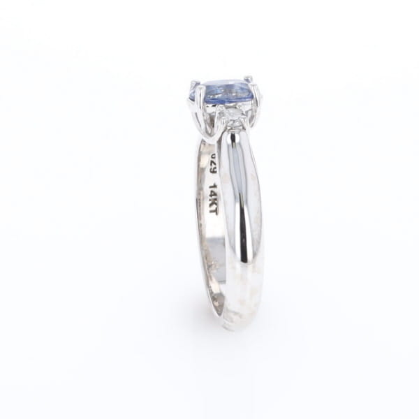 Ceylon Sapphire Three-Stone Trellis Ring