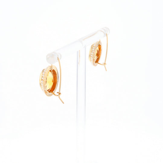 Citrine & Pearl Earrings