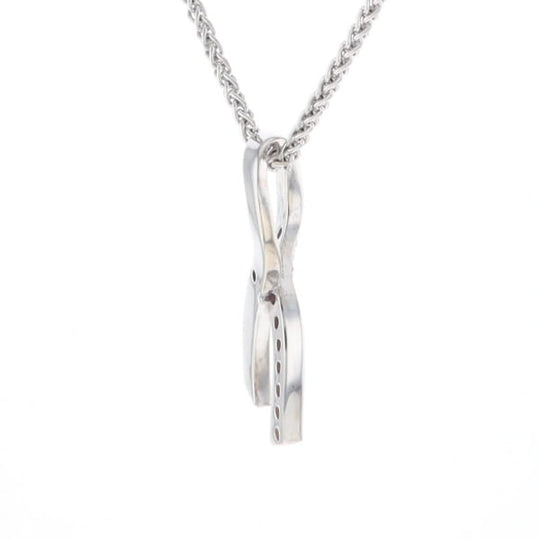 Pink Sapphire Breast Cancer Ribbon Pendant