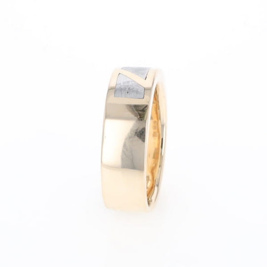Meteorite Ring, 3 Section Inlaid Design