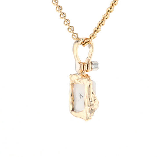 Gold Quartz Freeform Pendant (G2)