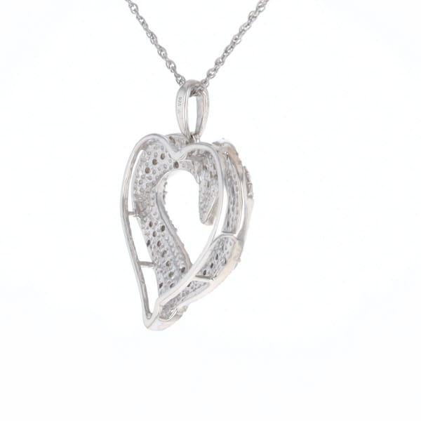 Frosted Diamond Heart Necklace