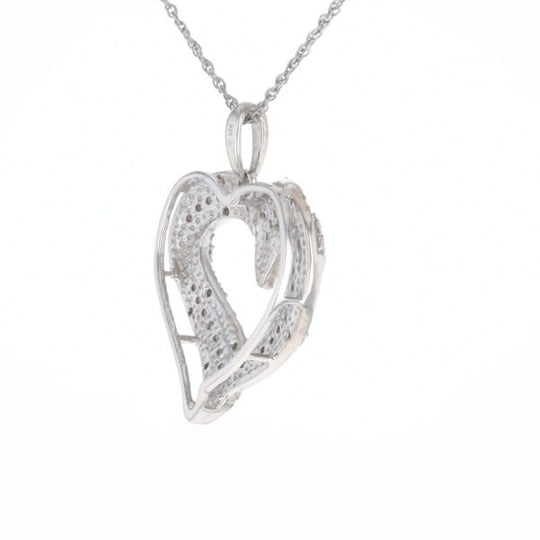 Frosted Diamond Heart Necklace