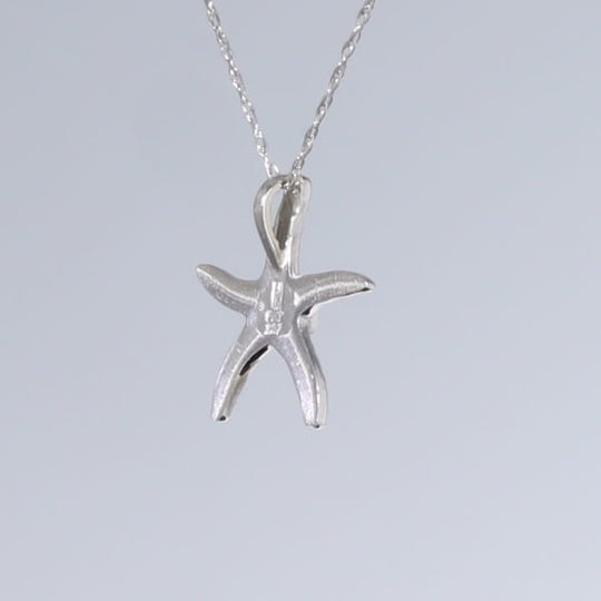 Opal Pendant Inlaid Realistic Star Fish Design