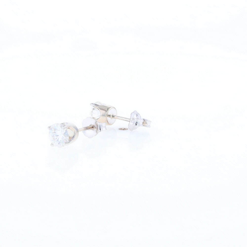 Moissanite Solitaire Stud Earrings