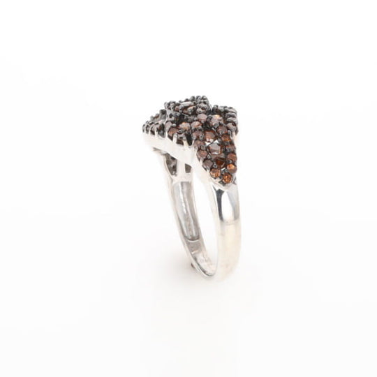 Knot Cluster Orange Diamond Ring