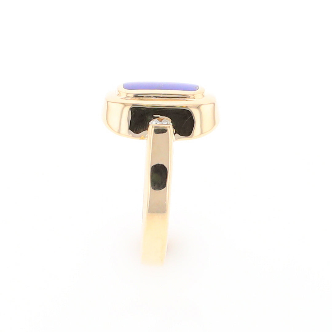 Lapis 0.16ctw Diamond Ring