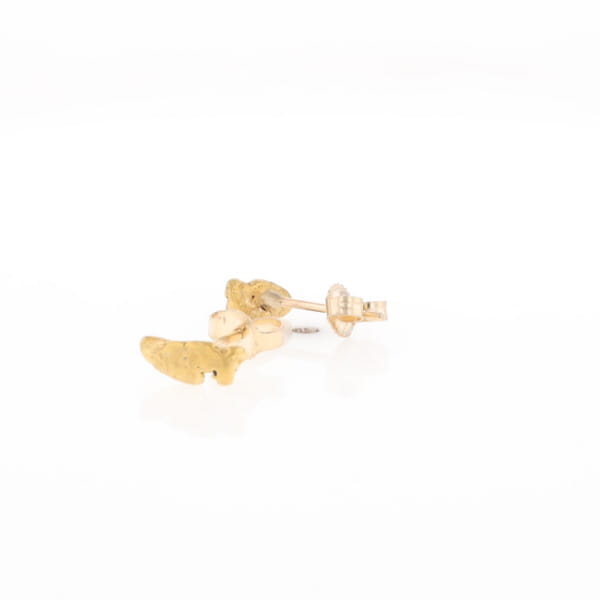 Natural Gold Nugget Stud Earrings