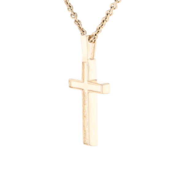 Three Section Gold Quartz Cross - G2
