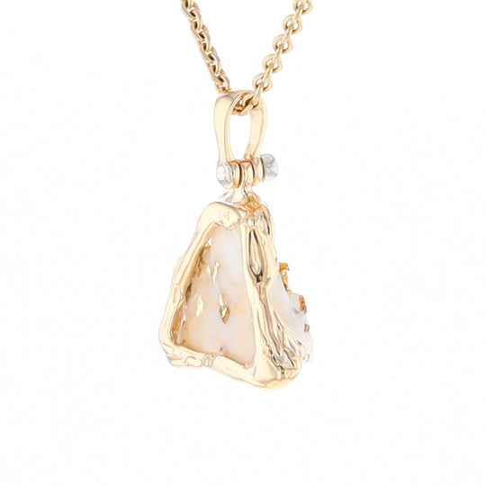 Rough Gold Quartz Free Form Pendant