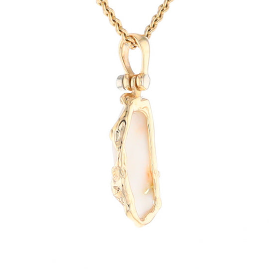 Gold Quartz Freeform Pendant (G2)