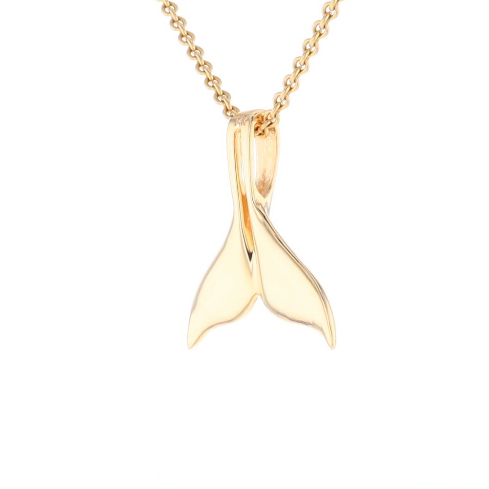 Whale Tail Necklaces Natural Gold Quartz and Nuggets Inlaid Pendant