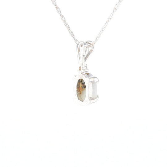 Gold Quartz Cabochon Necklace