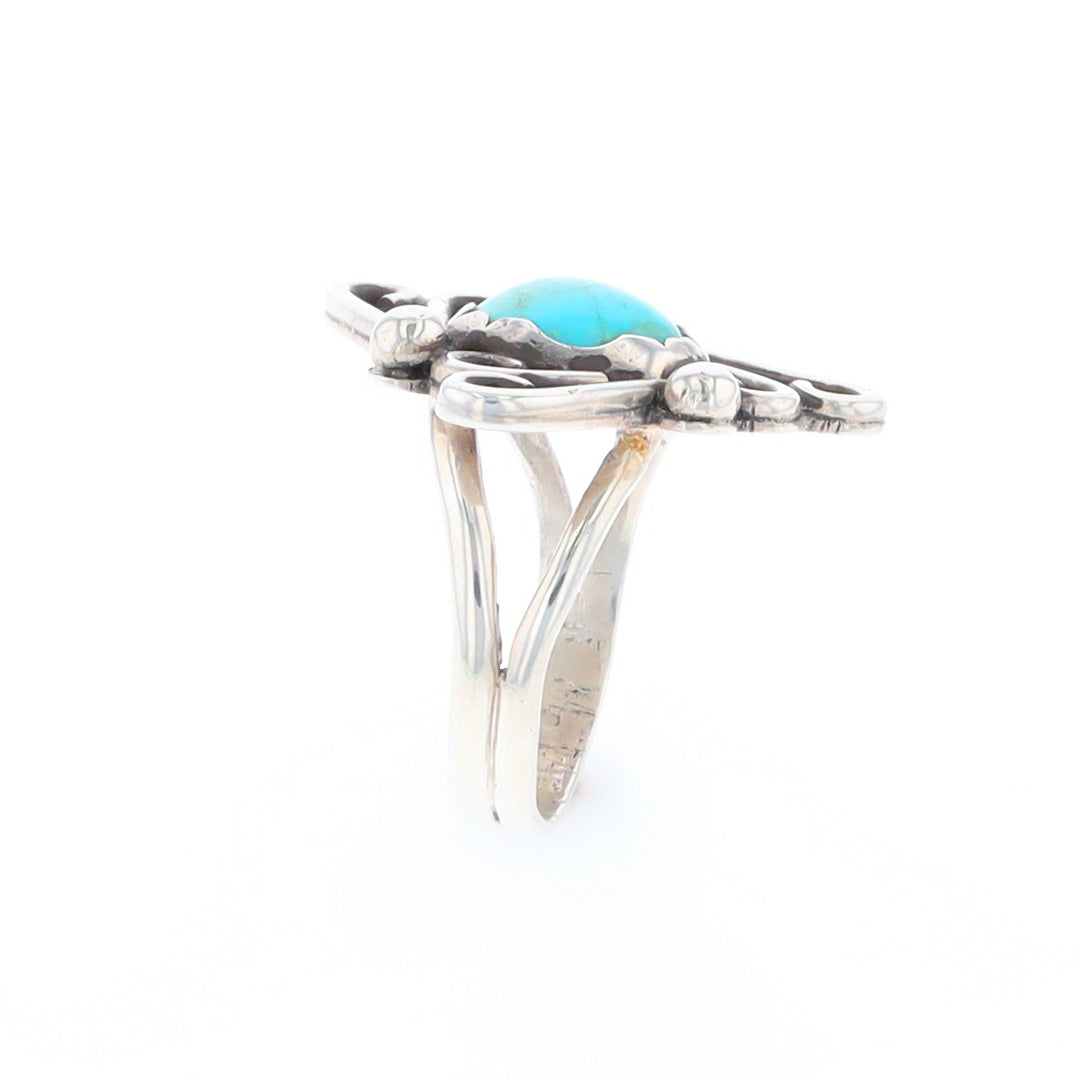 Triangle Design Turquoise Ring