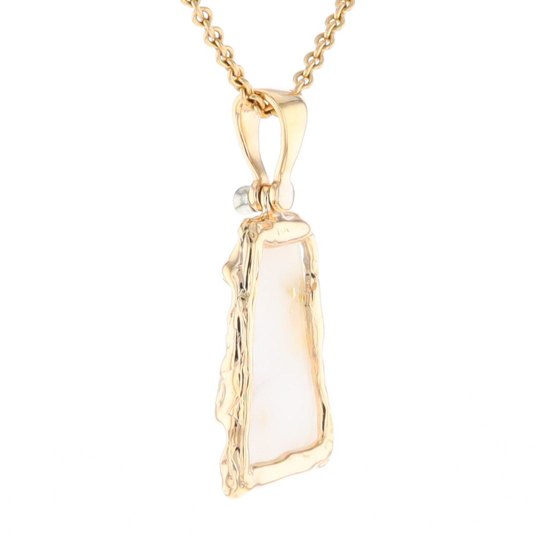 Gold Quartz Freeform Pendant  (G2)