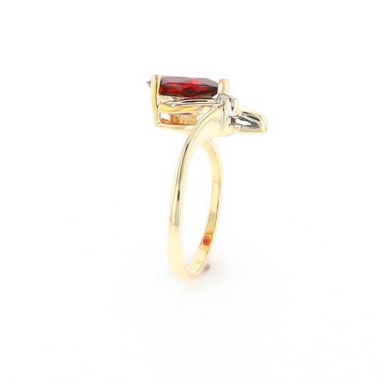 Pear Garnet Ring