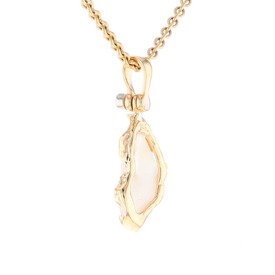 Gold Quartz Freeform Pendant (G2)