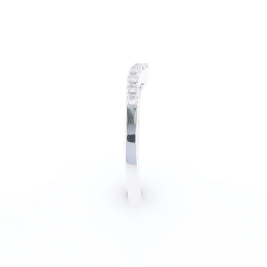 Diamond Contour Wedding Band