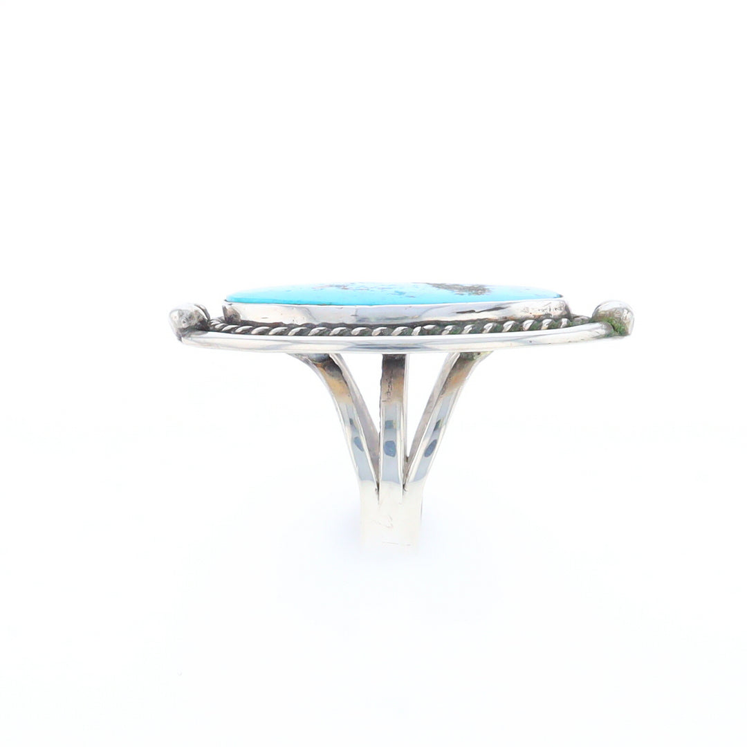 Long Oval Turquoise Ring