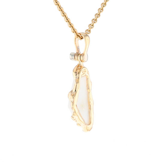 Gold Quartz Freeform Pendant (G2)