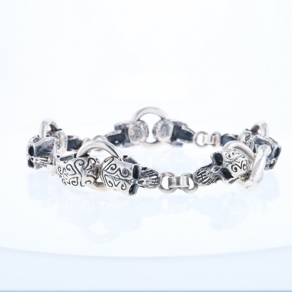 Silver Skull Bracelet