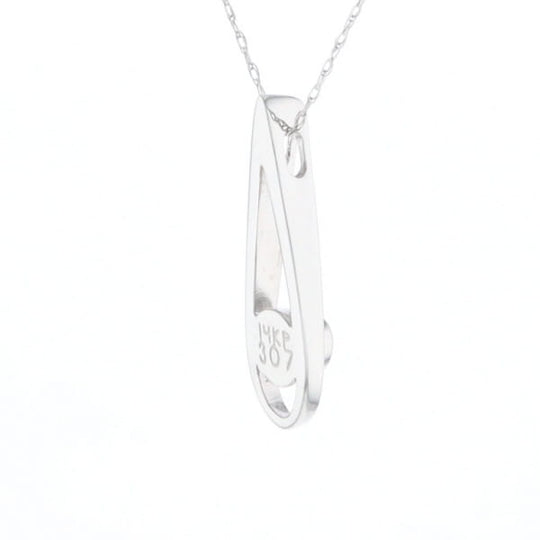 Open Teardrop Round Onyx Inlaid Pendant
