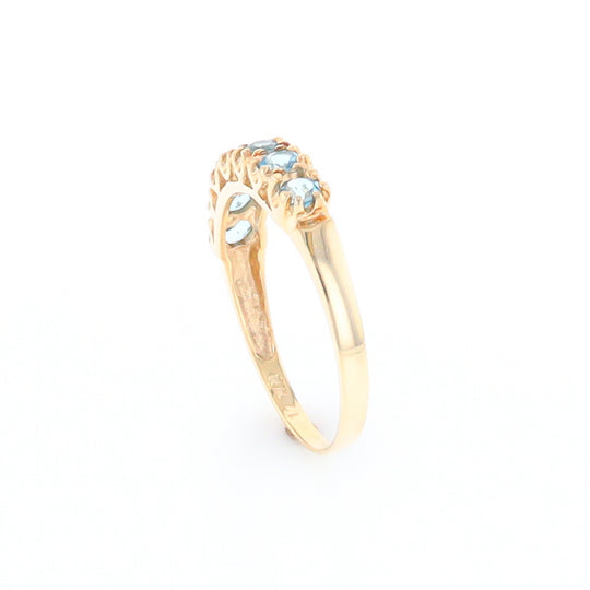 Round Blue Topaz Band