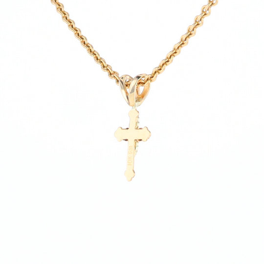 Black Hills Gold Diamond Cross Pendant