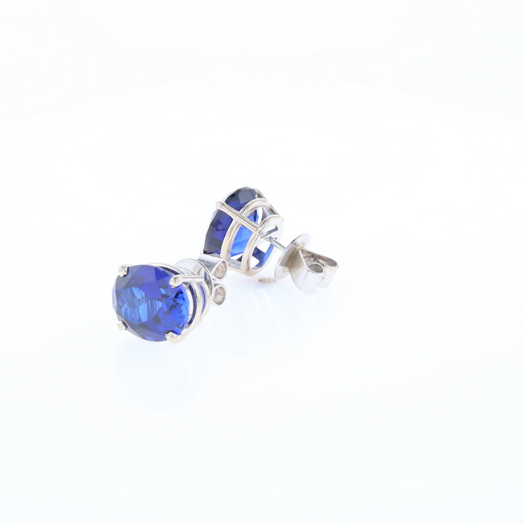 Imitation Sapphire Stud Earrings