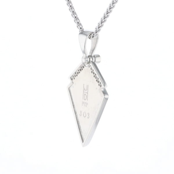 Onyx Kite Design Inlay .19Ctw Diamond Pendant