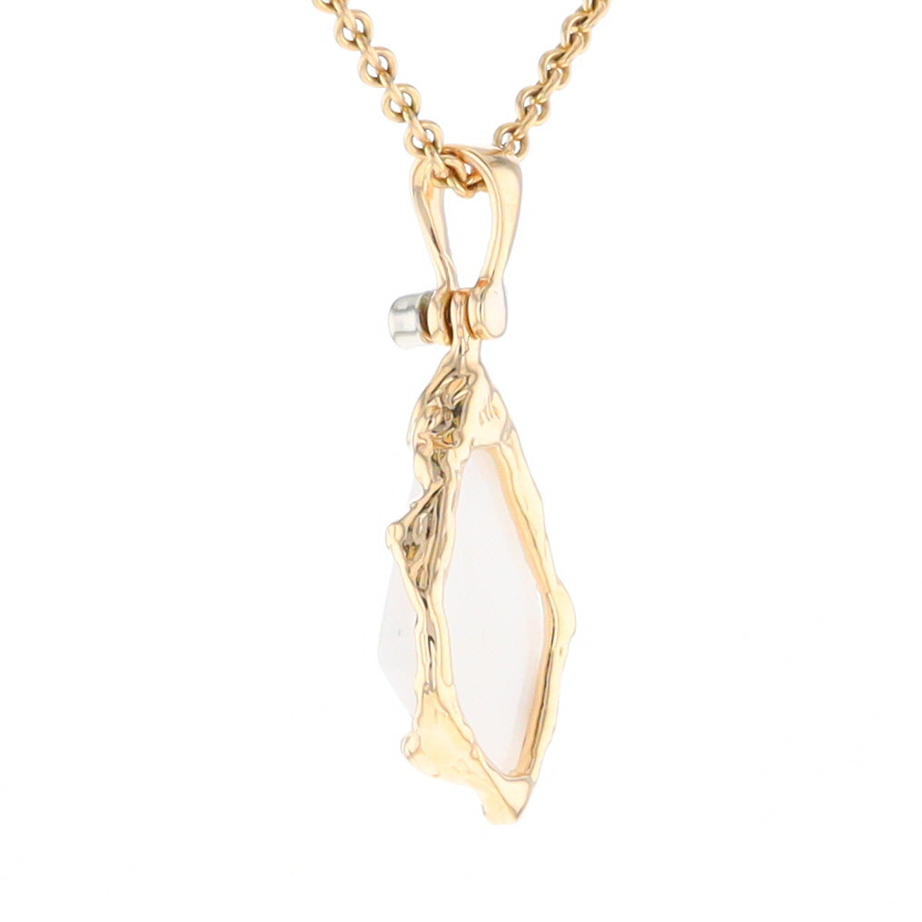 Gold Quartz Freeform Pendant (G2)