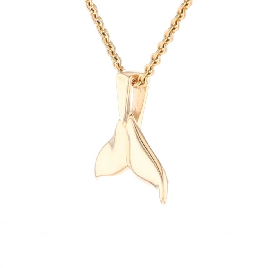 Whale Tail Necklaces Natural Nuggets Inlaid Sea Life Pendant