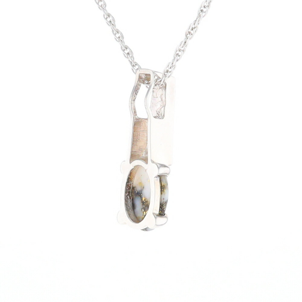 Gold Quartz Cabochon Pendant