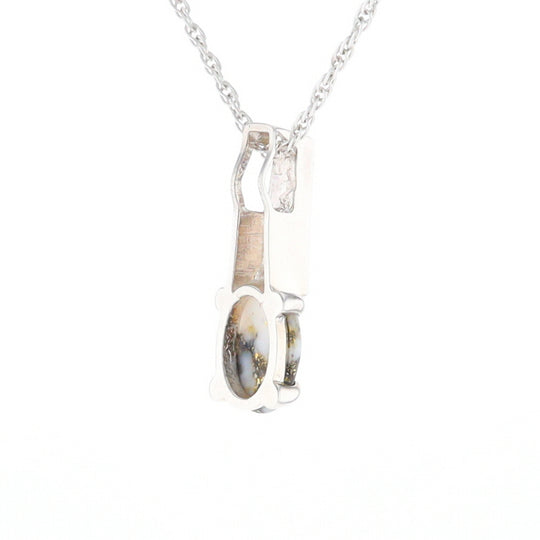Gold Quartz Cabochon Pendant