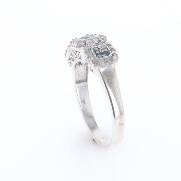 Triple Diamond Halo Ring