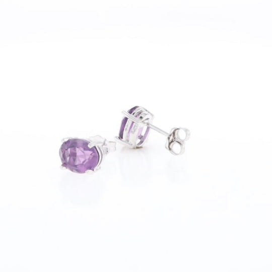 Amethyst Stud Earrings