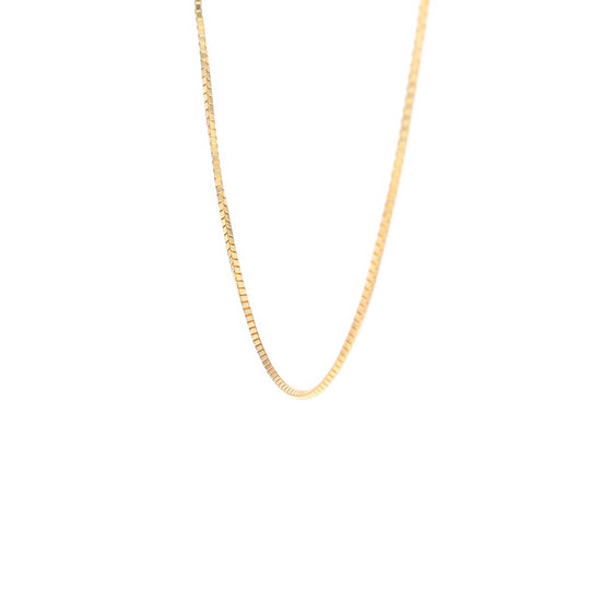 10KT Yellow Gold Box Chain 1mm 16 Inches